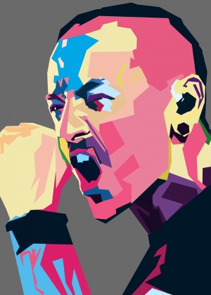 Chester Bennington POP ART WPAP STYLE 2