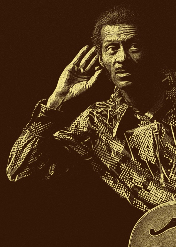Chuck Berry Retro Vintage Poster 1 by RANGGA OZI