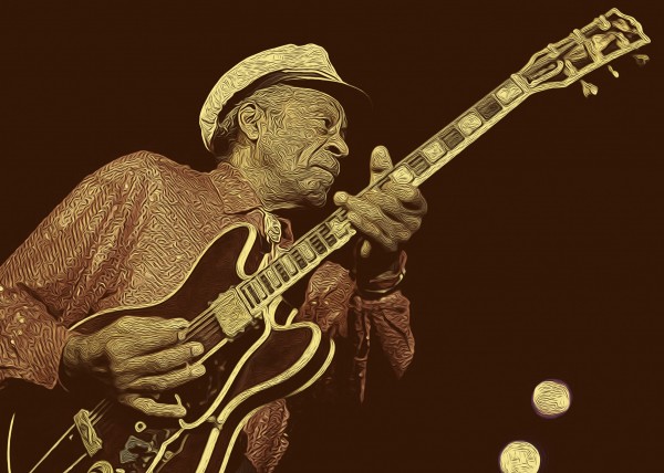 Chuck Berry Retro Vintage Poster 13 by RANGGA OZI