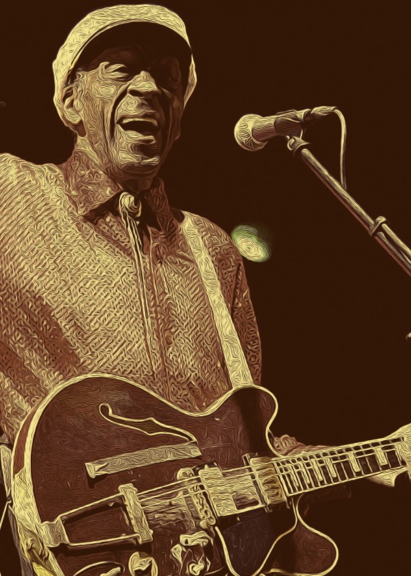 Chuck Berry Retro Vintage Poster 17 by RANGGA OZI