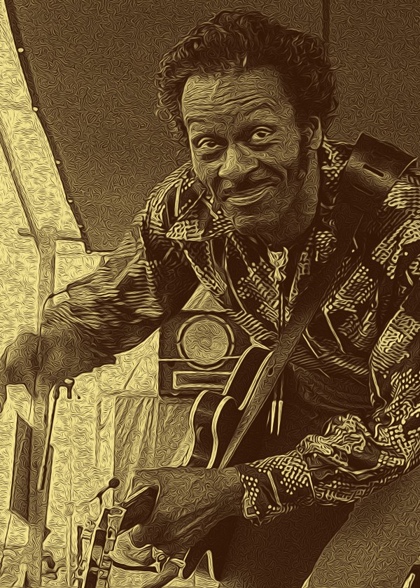 Chuck Berry Retro Vintage Poster  23 by RANGGA OZI