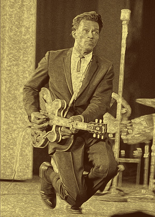 Chuck Berry Retro Vintage Poster 24 by RANGGA OZI
