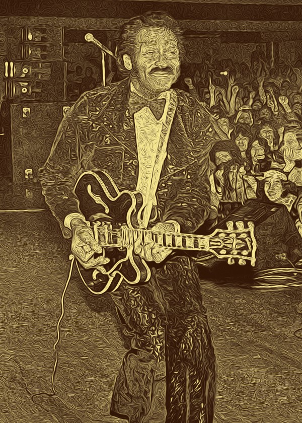 Chuck Berry Retro Vintage Poster  25 by RANGGA OZI