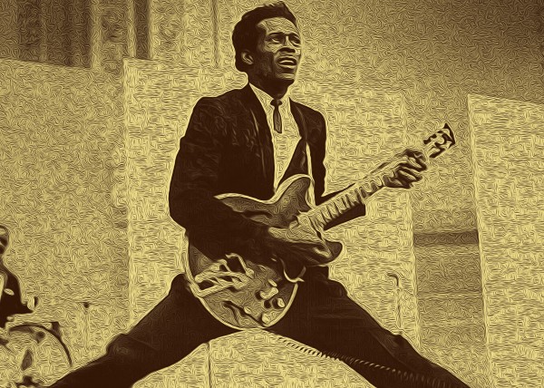 Chuck Berry Retro Vintage Poster 4 by RANGGA OZI