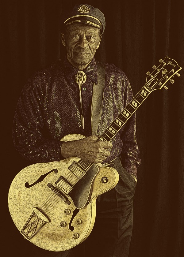 Chuck Berry Retro Vintage Poster 8 by RANGGA OZI
