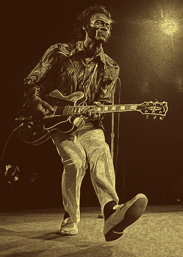 Chuck Berry Retro Vintage Poster 9 by RANGGA OZI