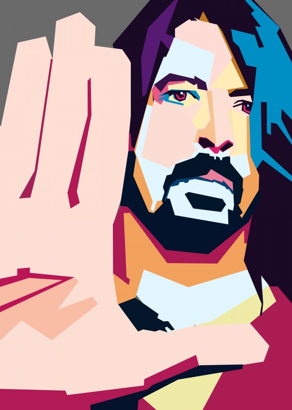 Dave Grohl POP ART WPAP STYLE by RANGGA OZI