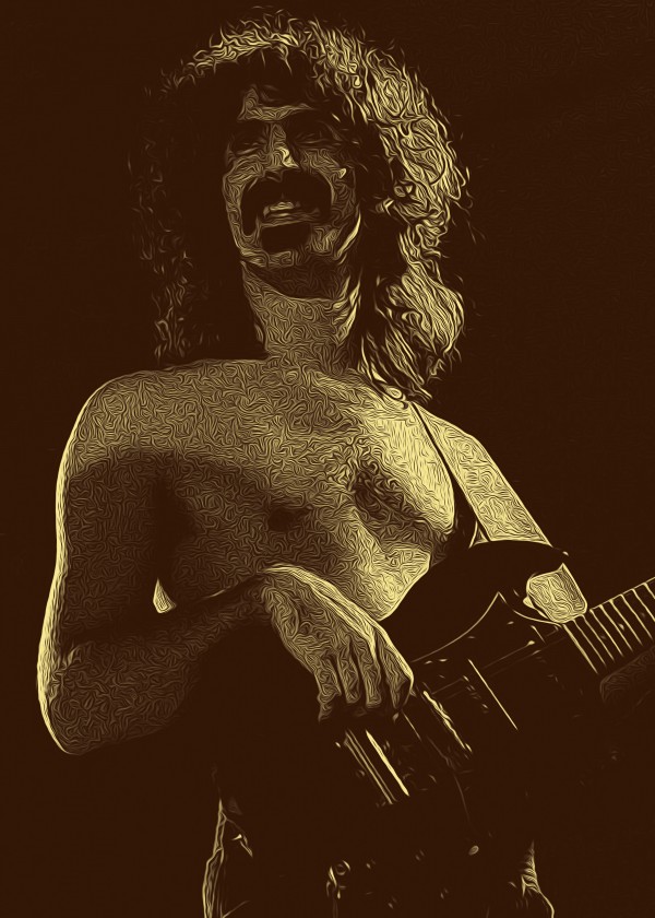 Frank Zappa Oil Painting 10 by RANGGA OZI