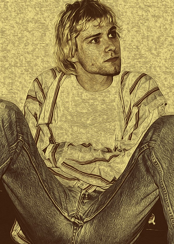 Kurt Cobain Vintage 3 by RANGGA OZI
