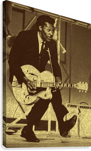 Chuck Berry Retro Vintage Poster 6 by RANGGA OZI Wall Art
