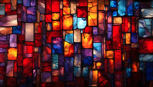 Radiant Stained Glass Mosaic