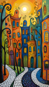 Whimsical Streets of Sunlit Dreams