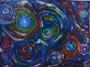 Swirling Cosmic Acrylic art paint 