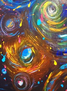 Colourful Galaxy abstract swirl