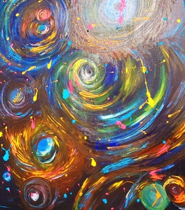 Colourful Galaxy swirl spiral 