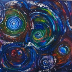 Swirling Cosmic Acrylic art paint 