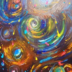 Colourful Galaxy swirl spiral 