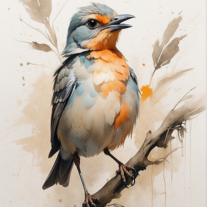 Oiseau sur une branche 