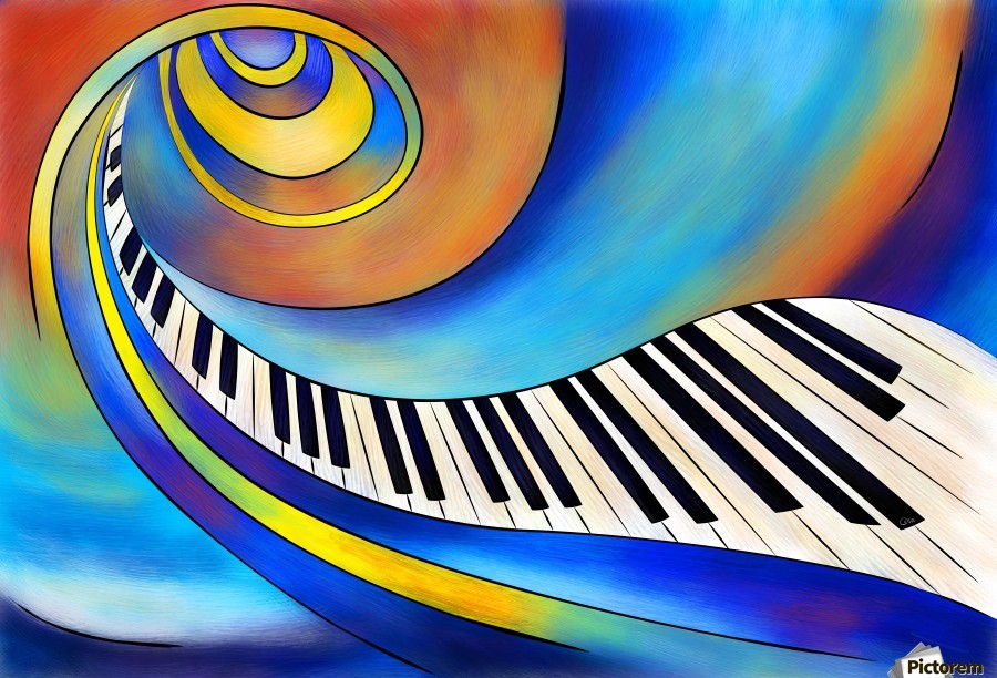 Redemessia - spiral piano by Cersatti Art Wall Art