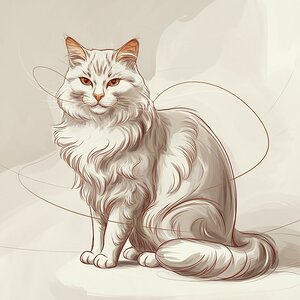 Embrace Elegance: Discover the Majestic Cat Illustration 