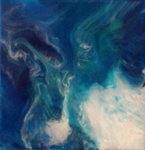 Blue Wolf Abstract