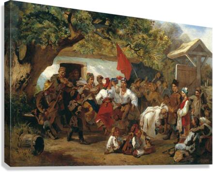 Wedding in the village  Canvas Print