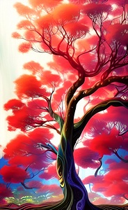 autumn fall tree landscape peaceful artwork natur