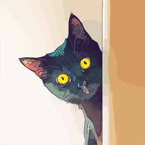 cat painting pet feline nature animal kitten artw