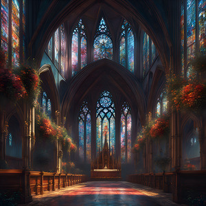 cathedral church window religion glass painting a