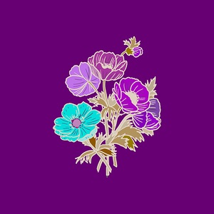 flowers poppy drawing sketch floral nature design