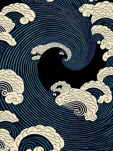japanese culture meditation sea ocean wave water