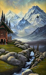 landscape scene setting artistic trees nature wil