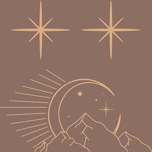 mountains stars celestial beauty moon reflect mod