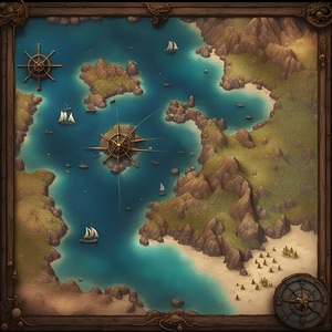 pirate map map sea pirate ship beach ocean