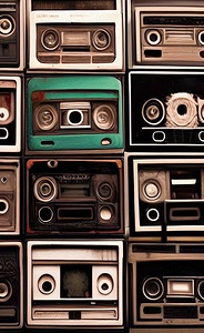 retro electronics old antiques texture wallpaper