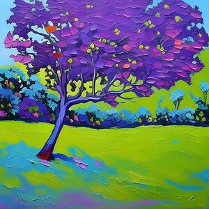 tree nature forest landscape purple blossom bloom