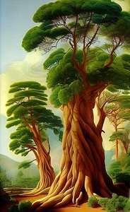 trees trunks branches twisted nature wood parklan