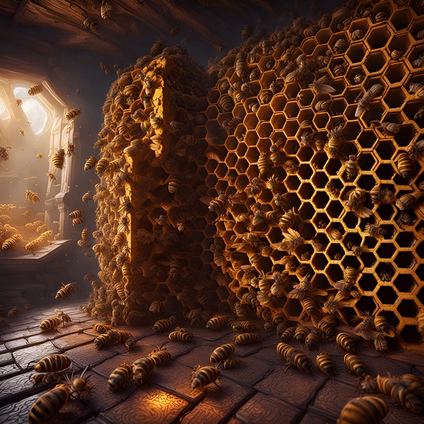 bees honey hymenoptera nature wings insect entomo Print