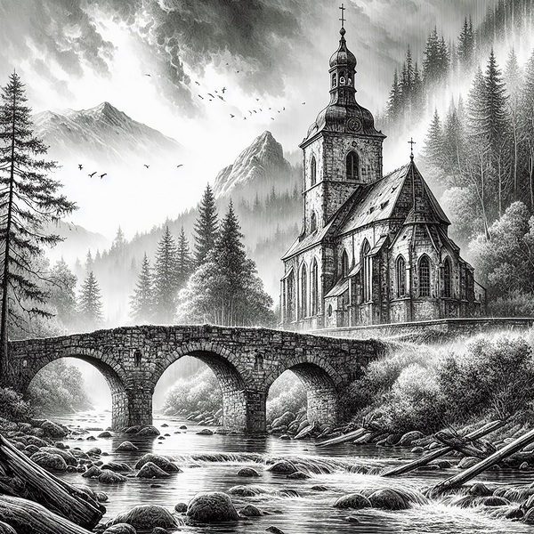 church bridge Print