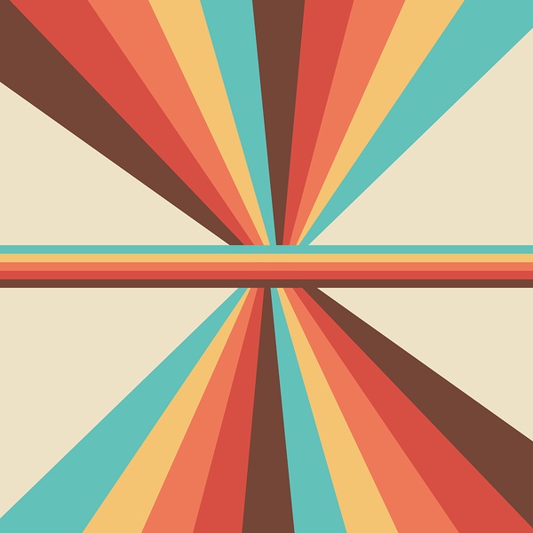 retro lines design pattern stripes Print