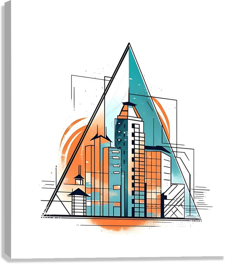 architecture building construction modern futuris Canvas Print