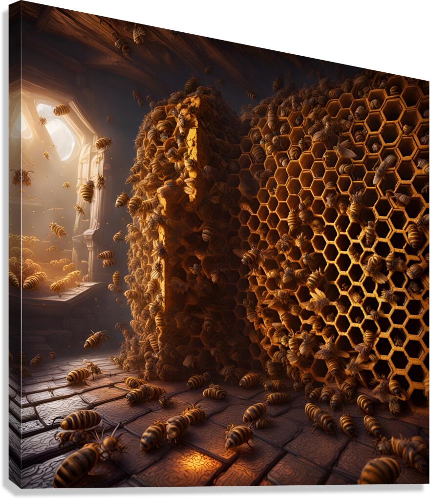 bees honey hymenoptera nature wings insect entomo Canvas Print