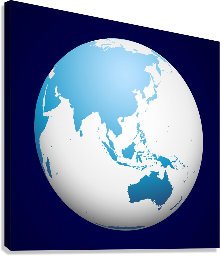 earth blue planet globe planet world space univer Canvas Print