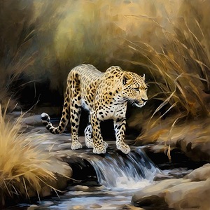 Thirsty Leopard