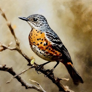 The White throated rock thrush