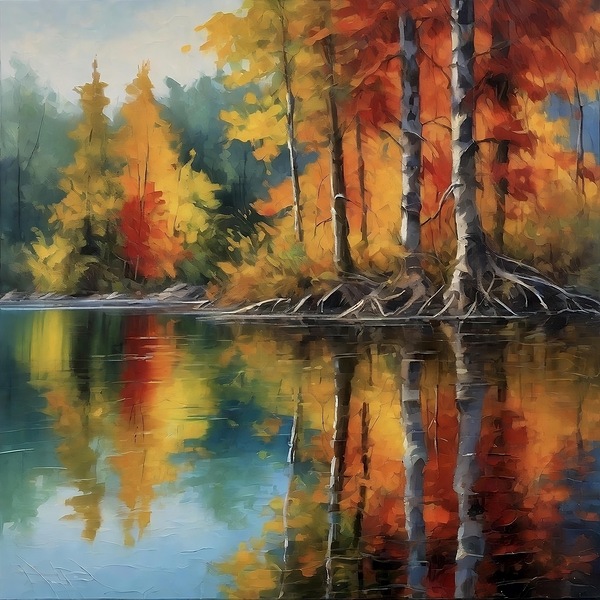 Autumn reflections  Print