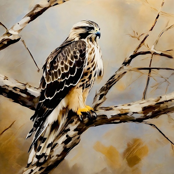 Rough legged hawk Print
