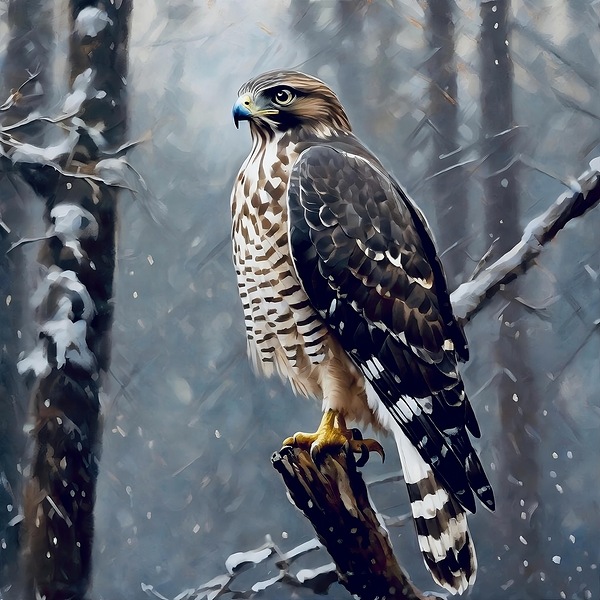 Broad winged hawk Print