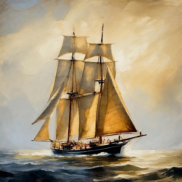 Under full sail Print