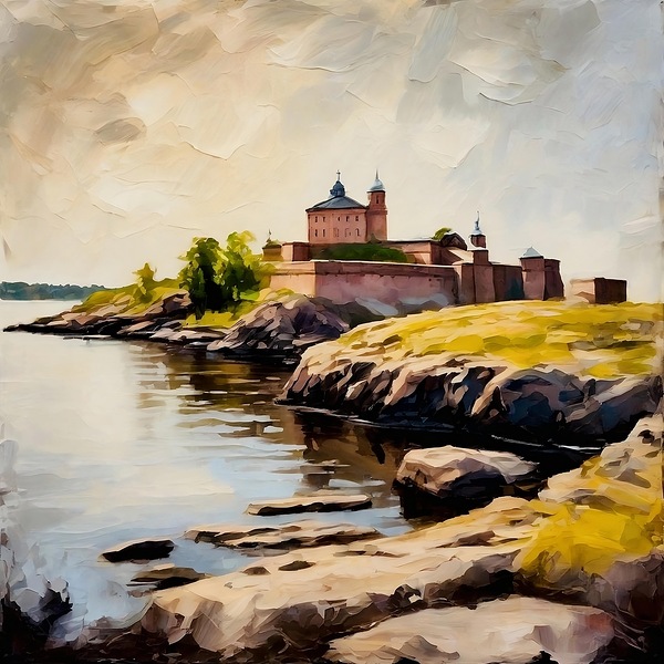 Suomenlinna Fortress Finland by Island Art Studio